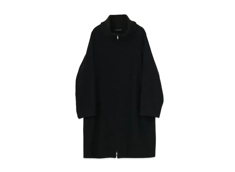 Yohji Yamamoto Y's WOOL AIRY MOSSER HIGH NECK COAT "Black"