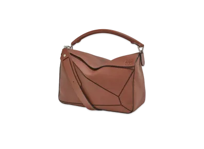 LOEWE Large Puzzle Bag In Soft Grained Calfskin "Cognac"
