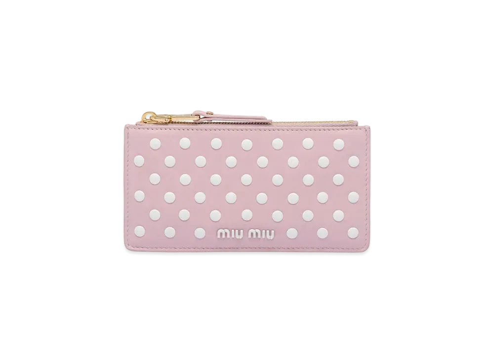 MIU MIU Nappa Leather Pouch Wallet "Alabaster White/White"