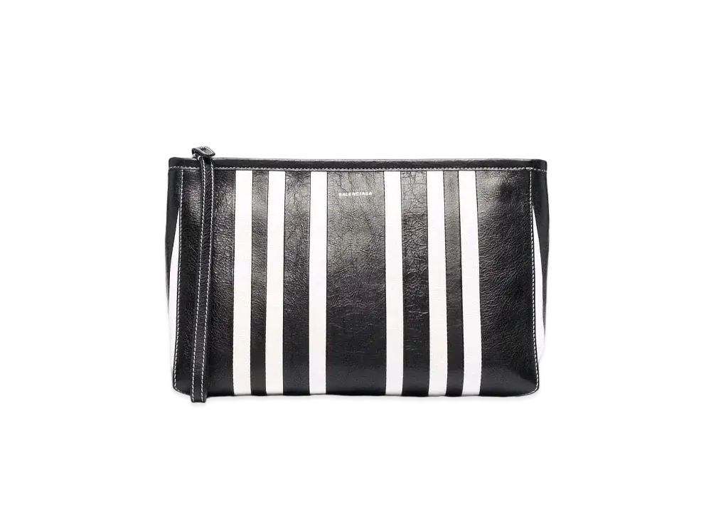 BALENCIAGA Barbes Large Zip Pouch With Handle "Black"