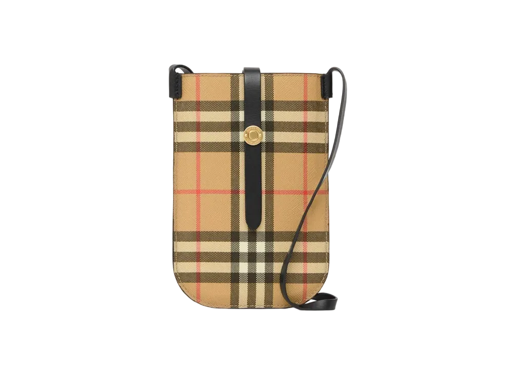 Burberry Vintage Check An Phone Case With Strap "Archive Beige/Black"