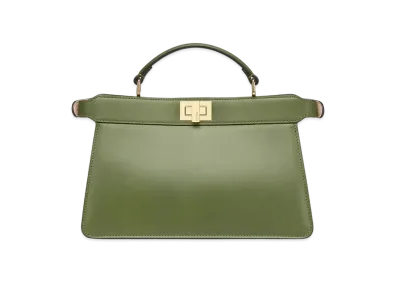FENDI Peekaboo Iseeu East-West Leather Bag "Green"