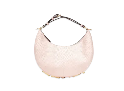 FENDI Fendigraphy Small Python Leather Bag "Pink"