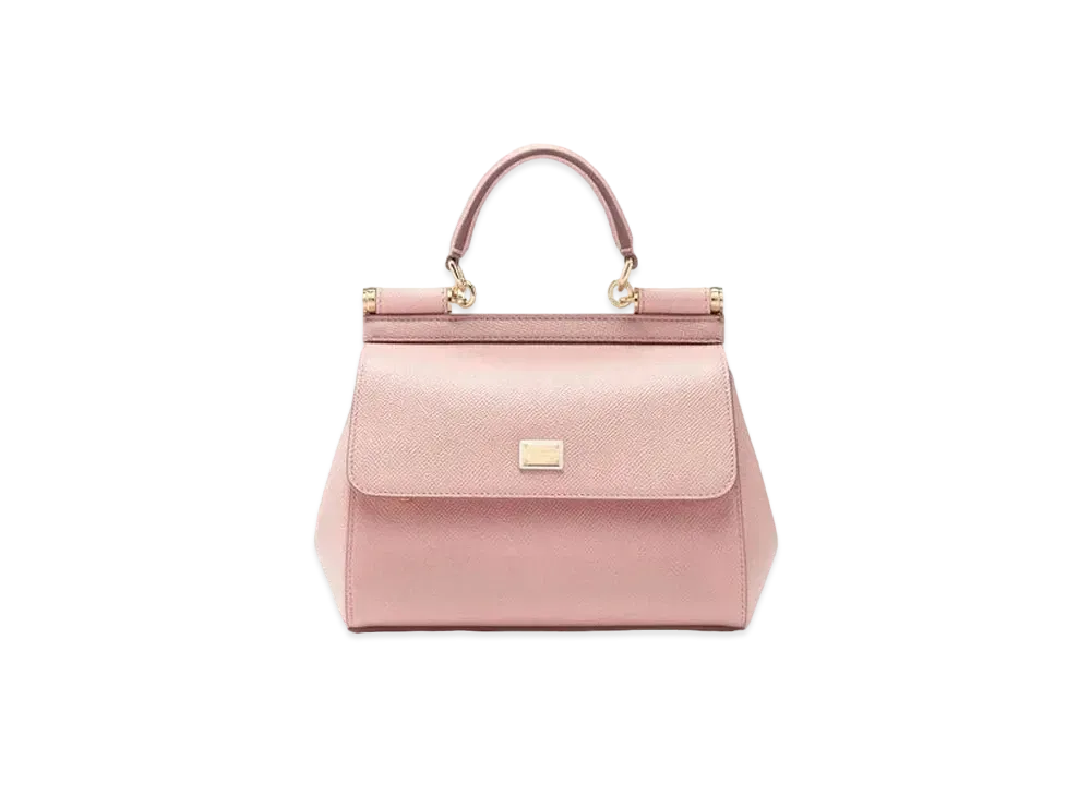 Dolce&Gabbana Sicily Bag Small Dauphine Leather "Pink"