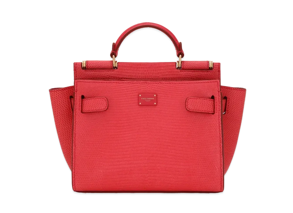Dolce&Gabbana Sicily 62 Soft Bag Small Monitor Lizard Skin "Fuchsia"