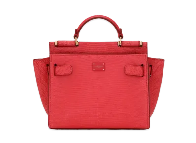 Dolce&Gabbana Sicily 62 Soft Bag Small Monitor Lizard Skin "Fuchsia"