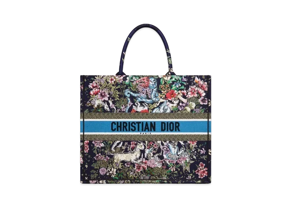 Dior Dior Book Tote Bag D-Constellation Embroidery "Blue"