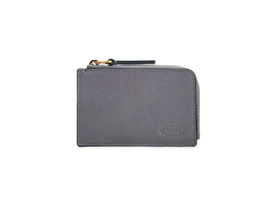 TOD'S Leather Card Holder "Gray"