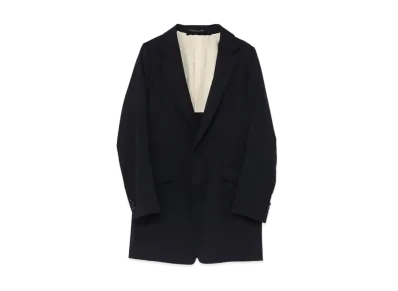 Yohji Yamamoto Y's TWILL STRIPE LEFT 2 LAYER COLLAR JACKET "Navy"
