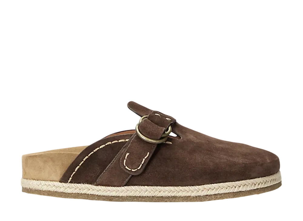 Polo Ralph Lauren Turbach Suede Clog Sandal "Chocolate Brown"