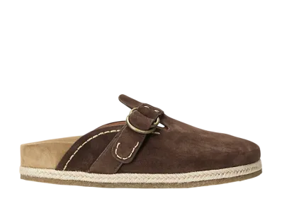 Polo Ralph Lauren Turbach Suede Clog Sandal "Chocolate Brown"