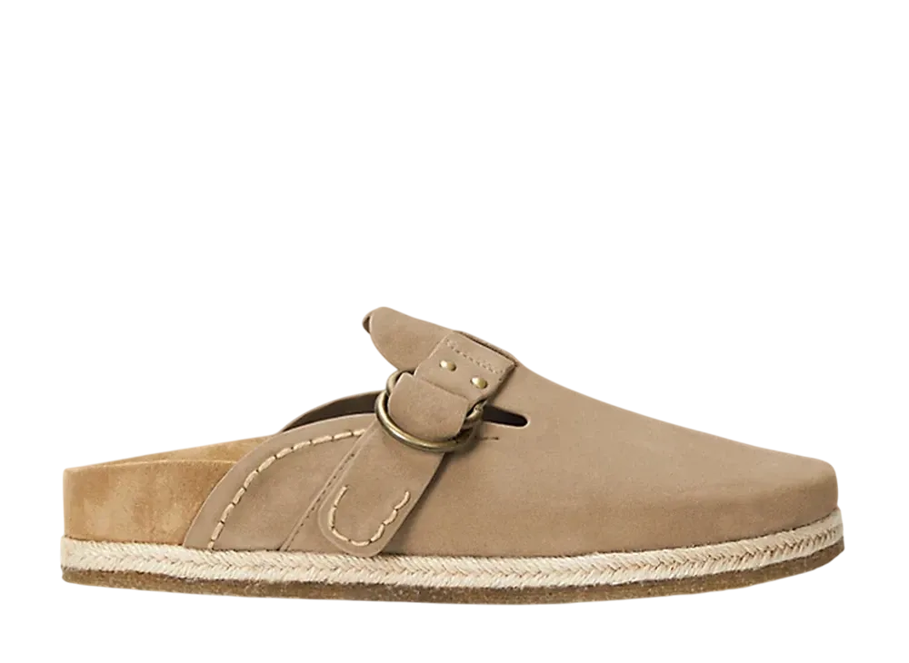 Polo Ralph Lauren Turbach Suede Clog Sandal "Milkshake"
