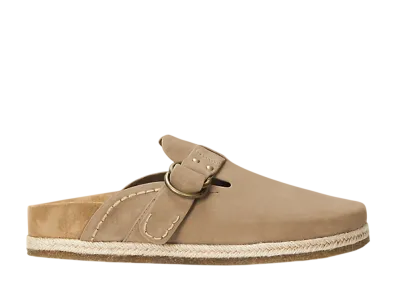 Polo Ralph Lauren Turbach Suede Clog Sandal "Milkshake"