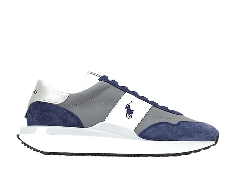 Polo Sport Ralph Lauren Train 89 Suede-Panelled Sneaker "Navy/Grey"
