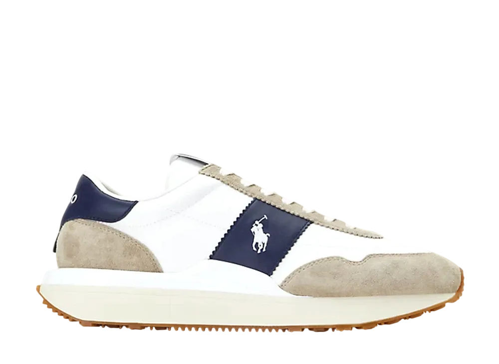 Polo Sport Ralph Lauren Train 89 Suede-Panelled Sneaker "Milkshake/Navy"