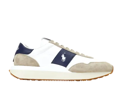 Polo Sport Ralph Lauren Train 89 Suede-Panelled Sneaker "Milkshake/Navy"