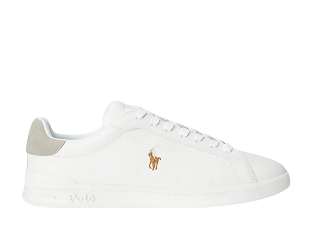 Polo Sport Ralph Lauren Heritage Court 2 Leather Sneaker "White/Grey"