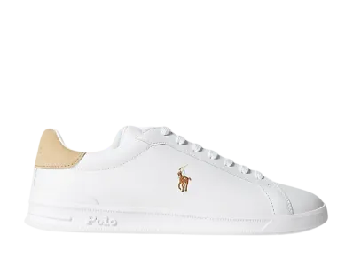Polo Sport Ralph Lauren Heritage Court 2 Leather Sneaker "White/Bone"