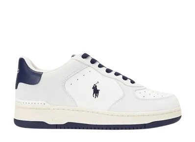 Polo Sport Ralph Lauren Masters Court Leather-Suede Sneaker "Deckwash White/Navy"