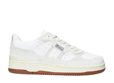 Polo Sport Ralph Lauren Masters Sport Leather-Suede Sneaker "Bianco/Dark Brown"