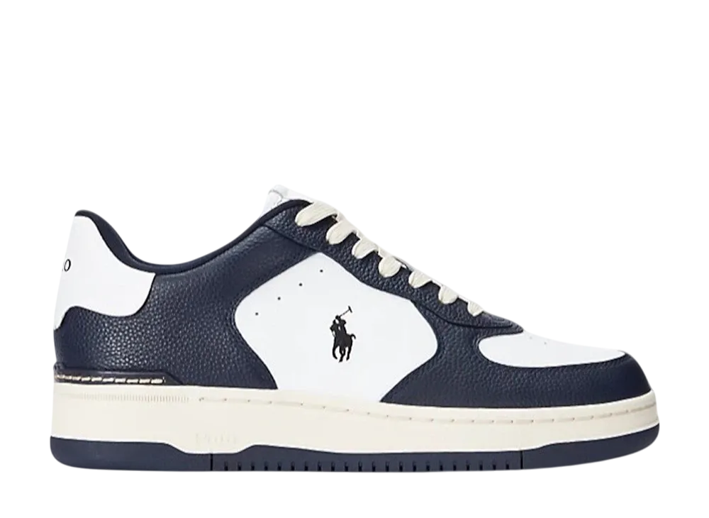 Polo Sport Ralph Lauren Masters Court Leather Sneaker "Aviator Navy/White"