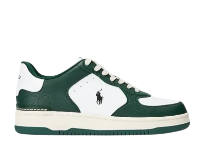 Polo Sport Ralph Lauren Masters Court Leather Sneaker "Moss Agate/White"
