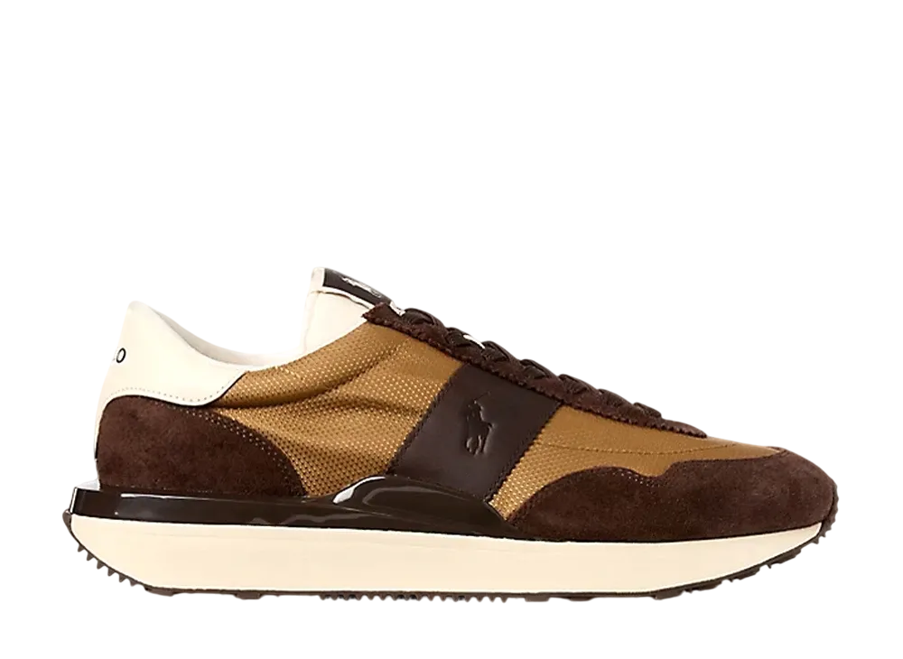 Polo Sport Ralph Lauren Train 89 Suede-Panelled Sneaker "Brown Multi"
