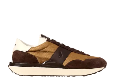 Polo Sport Ralph Lauren Train 89 Suede-Panelled Sneaker "Brown Multi"