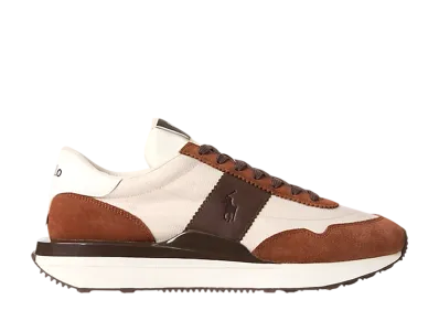 Polo Sport Ralph Lauren Train 89 Suede-Panelled Sneaker "Classic Tan/Cinnamon"