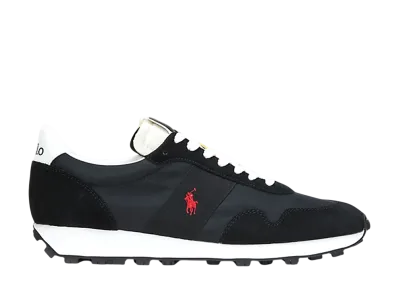 Polo Sport Ralph Lauren PRL Trail 125 Suede & Oxford Sneaker "Black/Deckwash White"