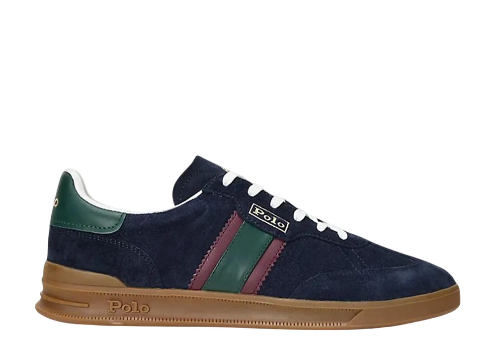 Polo Sport Ralph Lauren Heritage Aera Suede Sneaker "Navy/Wine/Forest"
