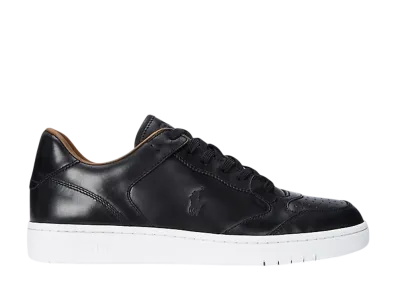 Polo Sport Ralph Lauren Court Leather Sneaker "Black"