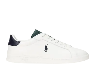 Polo Ralph Lauren Heritage Court 2 Leather Sneaker "White/Navy/Forest"