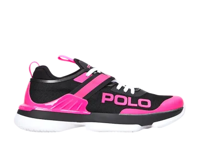 Polo Ralph Lauren Pink Pony Tech Court Pro Sneaker "Black/Blaze Fuchsia"