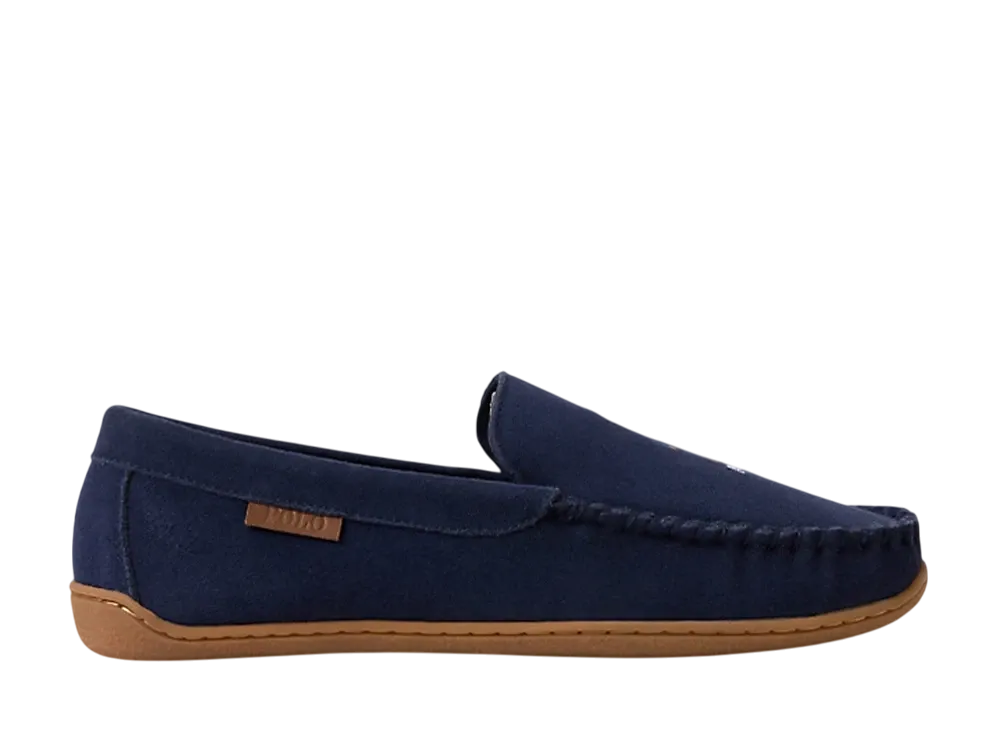 Polo Ralph Lauren Brenan Polo Bear Suede Slipper "Navy Suede/Bear"