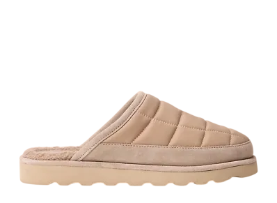 Polo Ralph Lauren Reade Suede-Trim Quilted Scuff Slipper "Khaki Nylon/Brown PP"