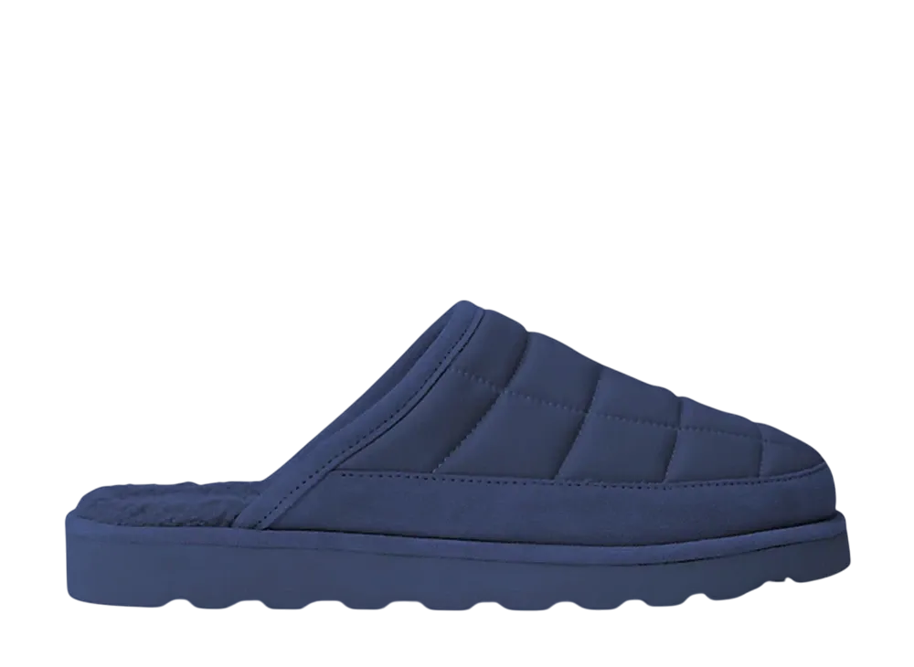 Polo Ralph Lauren Reade Suede-Trim Quilted Scuff Slipper "Navy Nylon/White PP"