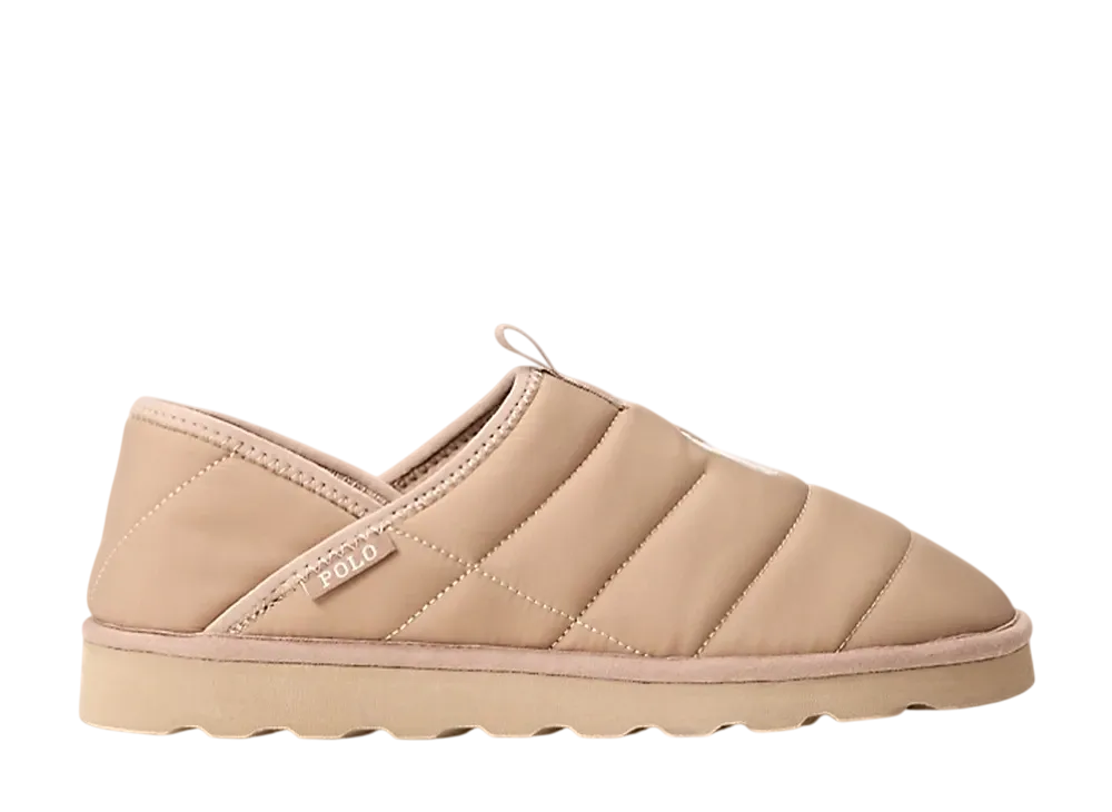 Polo Ralph Lauren Everett Quilted Slipper "Khaki Rc Nylon/Cream"