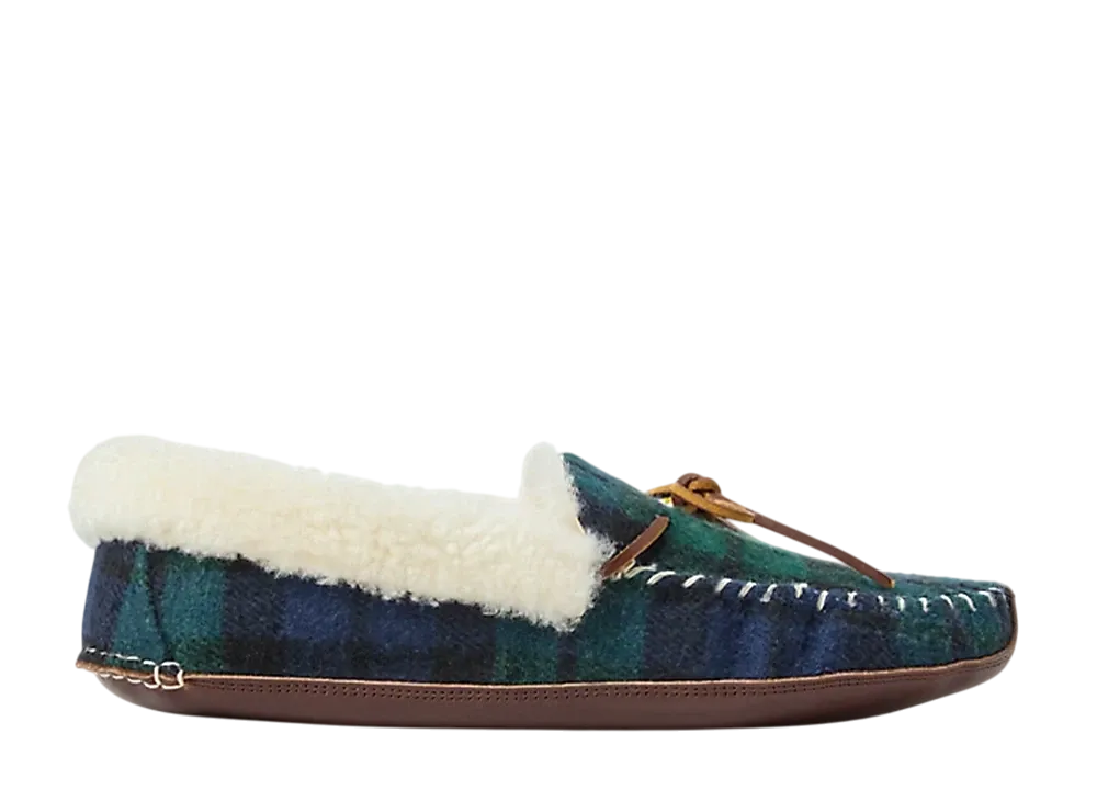 Polo Ralph Lauren Yarmond Shearling-Lined Plaid Slipper "Black Watch Plaid"