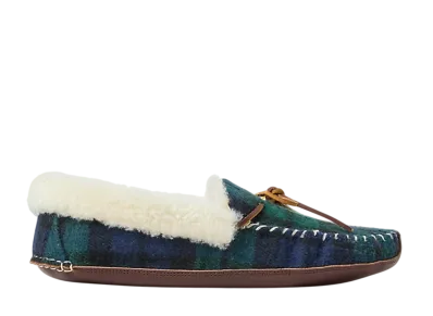 Polo Ralph Lauren Yarmond Shearling-Lined Plaid Slipper "Black Watch Plaid"