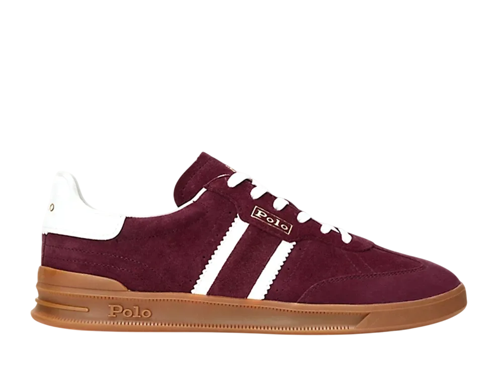 Polo Ralph Lauren Heritage Aera Suede Sneaker "Wine/Off White"