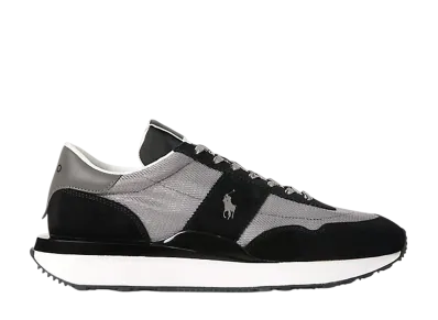 Polo Ralph Lauren Train 89 Suede and Mesh Sneaker "Metallic Gunmetal/Black"