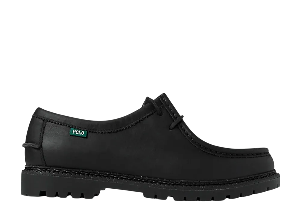 Polo Ralph Lauren Jett Lug-Sole Leather Moc-Toe Shoe "Black"