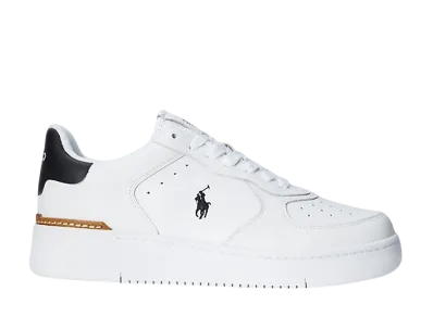Polo Ralph Lauren Masters Court Leather Sneaker "White/Black PP"