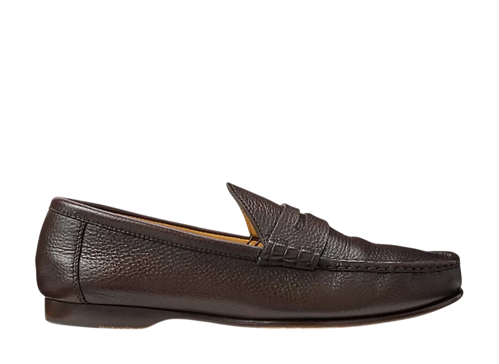 Ralph Lauren Purple Label Chalmers Leather Penny Loafer "Luggage Brown"