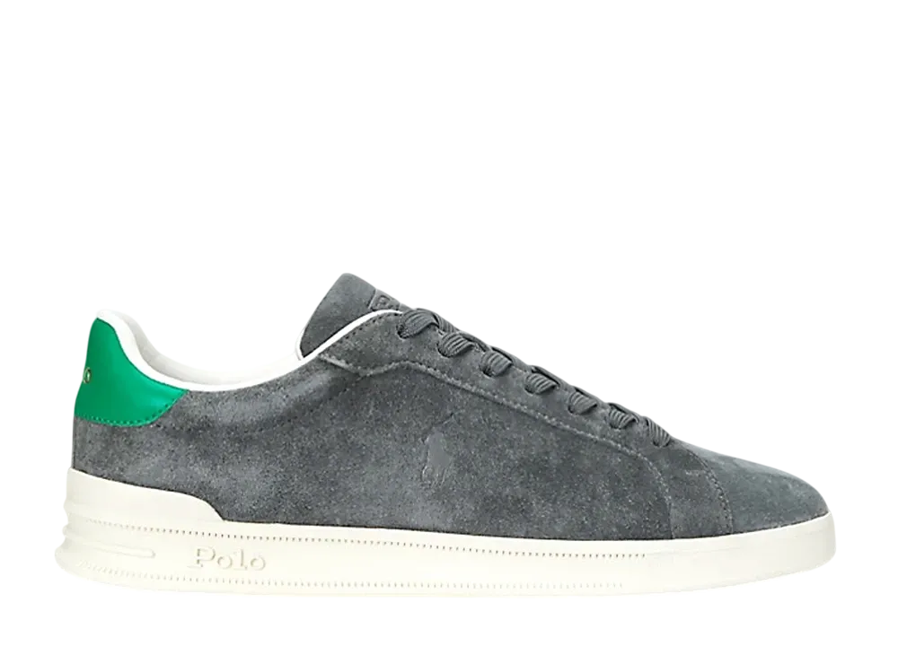 Polo Ralph Lauren Heritage Court II Suede Sneaker "Charcoal Grey/Green"