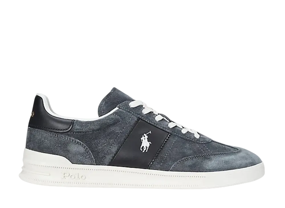 Polo Sport Ralph Lauren Heritage Aera Suede Sneaker "Grey/Black"