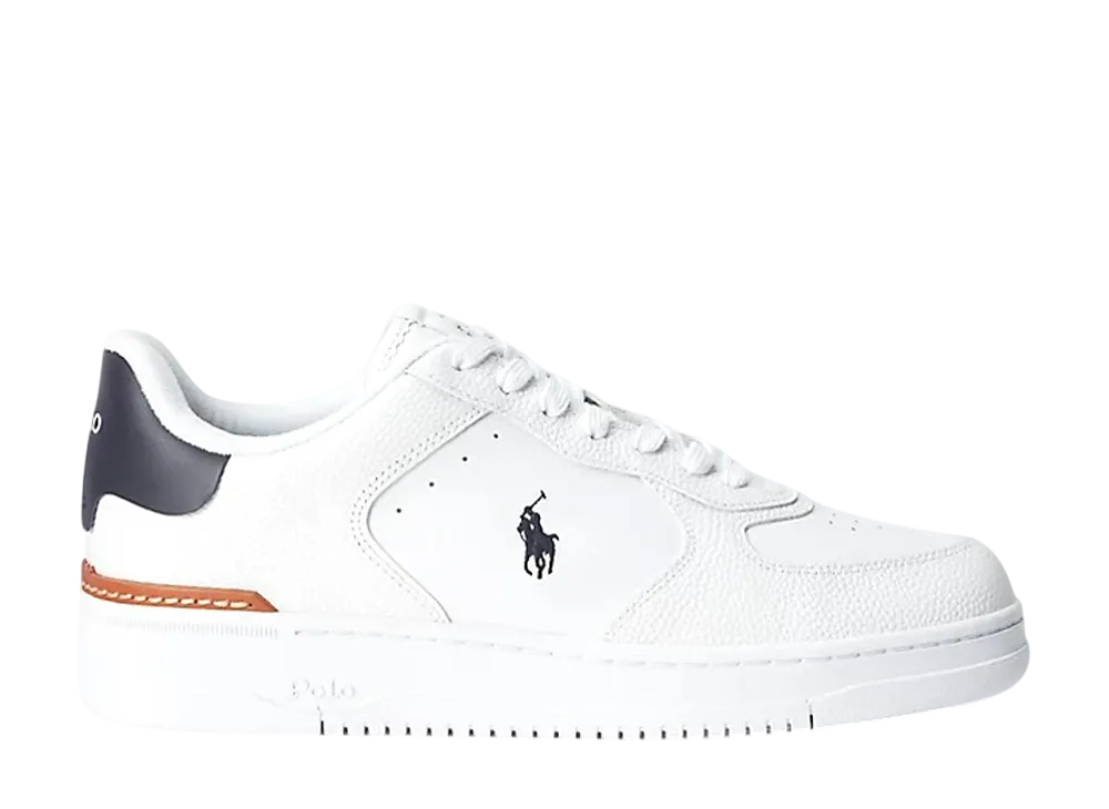 Polo Ralph Lauren Masters Court Leather Sneaker "White/Navy PP"
