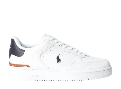 Polo Ralph Lauren Masters Court Leather Sneaker "White/Navy PP"