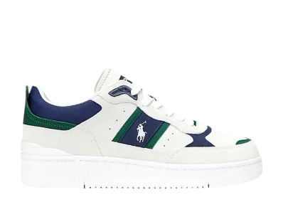 Polo Sport Ralph Lauren Masters Sport Suede Sneaker "Bianco/Navy/Green"